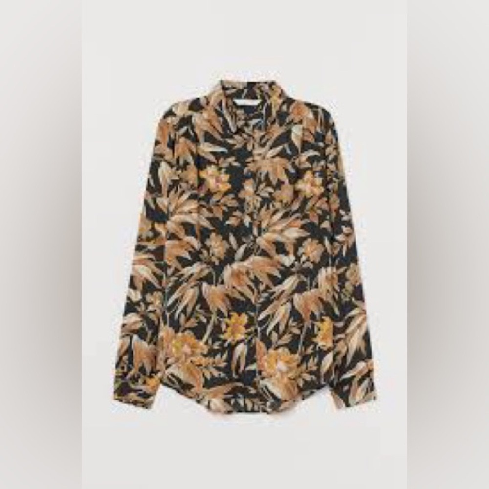 Floral Button-Up Blouse